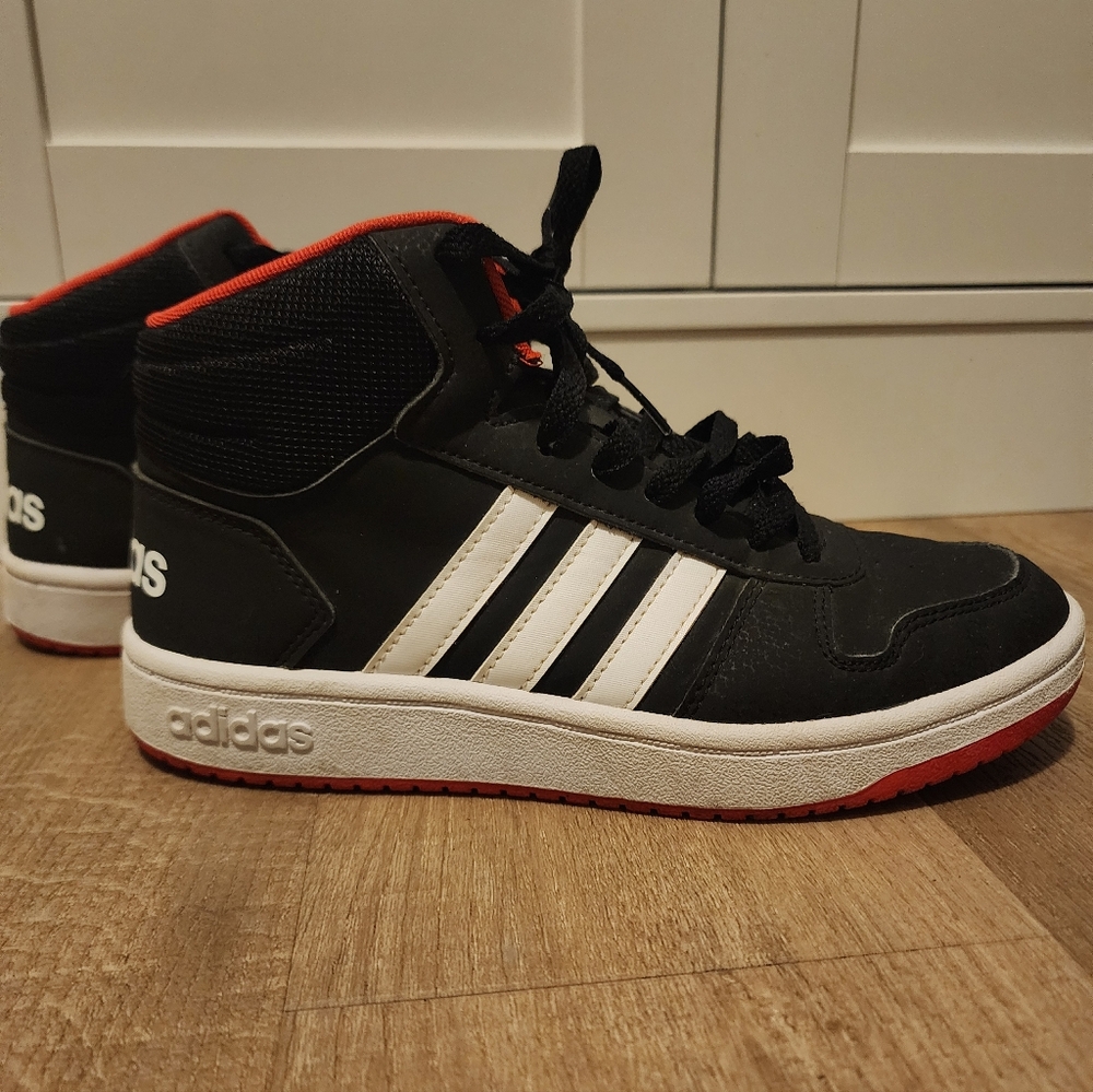 Adidas Black and Red Sneakers